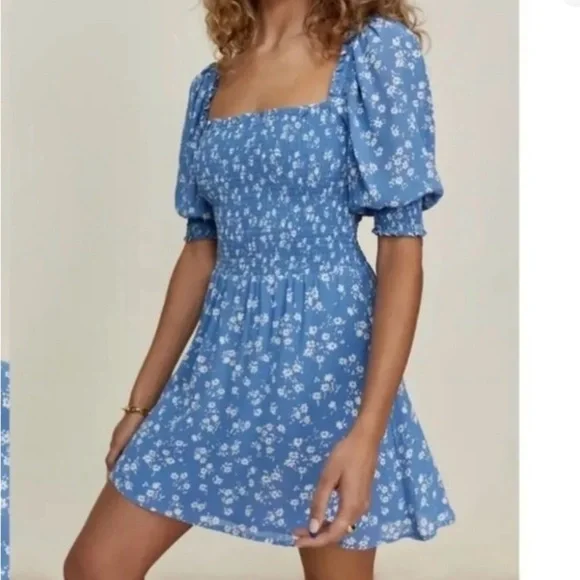 NWT Reformation Elle Mini Dress Suzette size 10 reg $218 - Picture 5 of 7